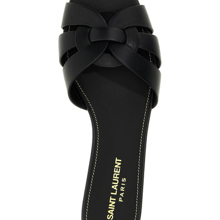 Saint Laurent Black Calfskin Slides
