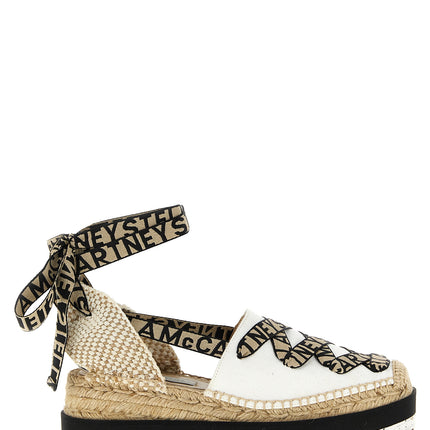 Stella McCartney Beige Cotton Wedge Sandals