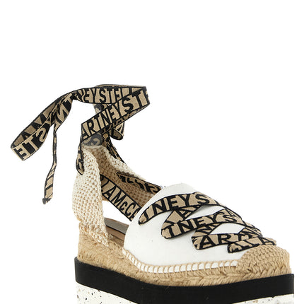 Stella McCartney Beige Cotton Wedge Sandals