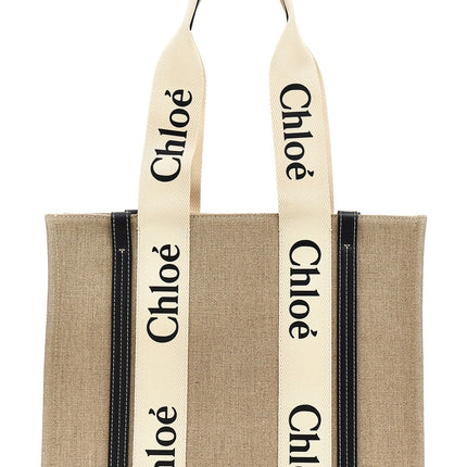 Chloé Beige Calfskin Tote Bag