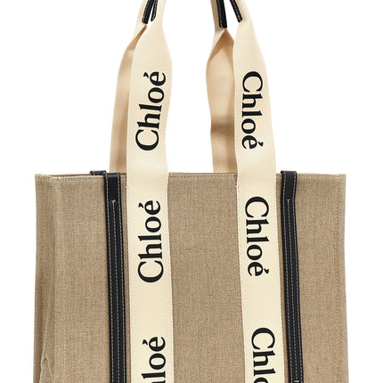 Chloé Beige Calfskin Tote Bag