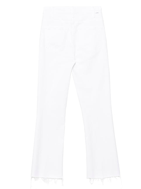 Mother Denim White Cotton Flared Jeans