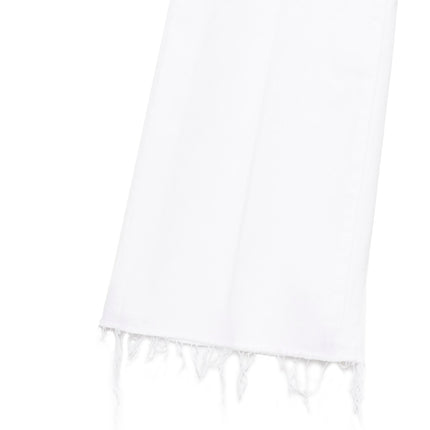 Mother Denim White Cotton Flared Jeans