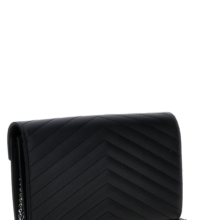 Saint Laurent Black Calfskin Clutch Bag