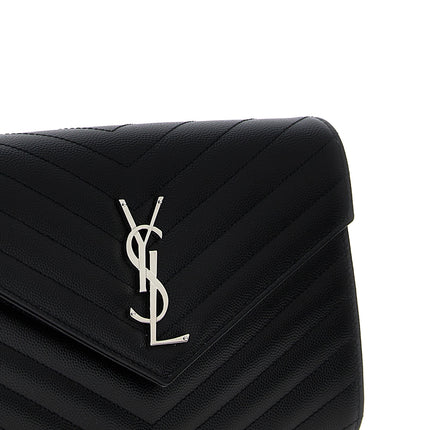 Saint Laurent Black Calfskin Clutch Bag