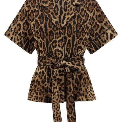 Dolce & Gabbana Brown Silk Blouse