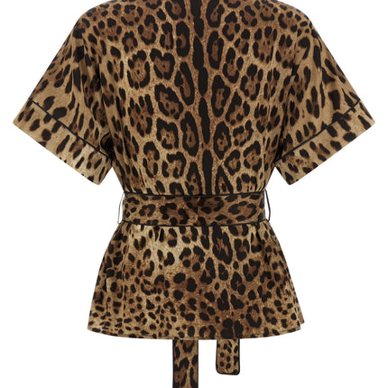 Dolce & Gabbana Brown Silk Blouse