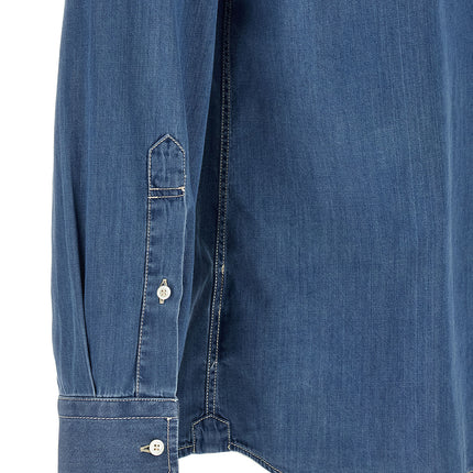 Brunello Cucinelli Blue Cotton Blouse