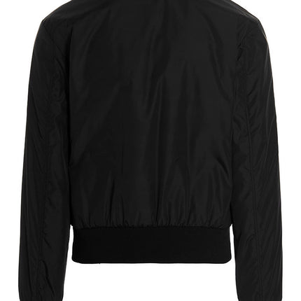 Dolce & Gabbana Black Polyamide Bomber