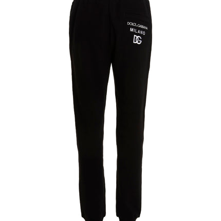 Dolce & Gabbana Black Cotton Joggers (Workout Pants)