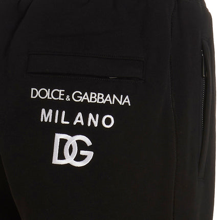 Dolce & Gabbana Black Cotton Joggers (Workout Pants)