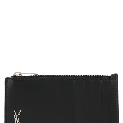 Saint Laurent Black Calfskin Cardholder