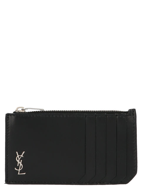 Saint Laurent Black Calfskin Cardholder
