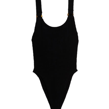 Hunza G Black Nylon One-Piece Swimsuit