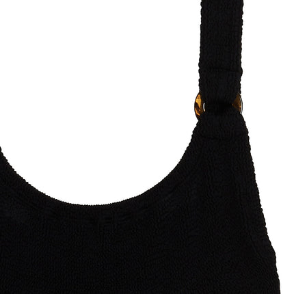 Hunza G Black Nylon One-Piece Swimsuit