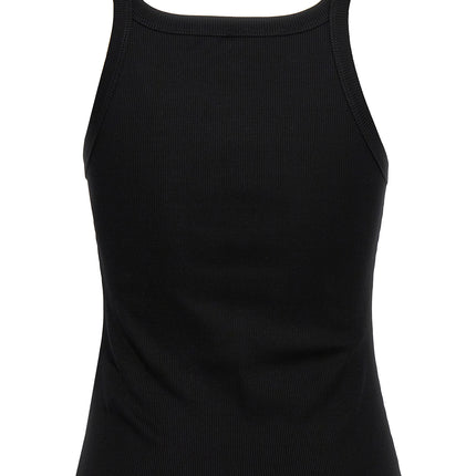 Fendi Black Cotton Sleeveles T-Shirt