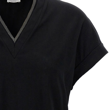 Brunello Cucinelli Black Cotton T-Shirt