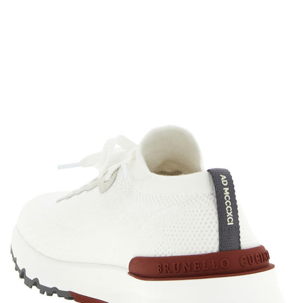Brunello Cucinelli White Polyethylene Athletic Sneakers