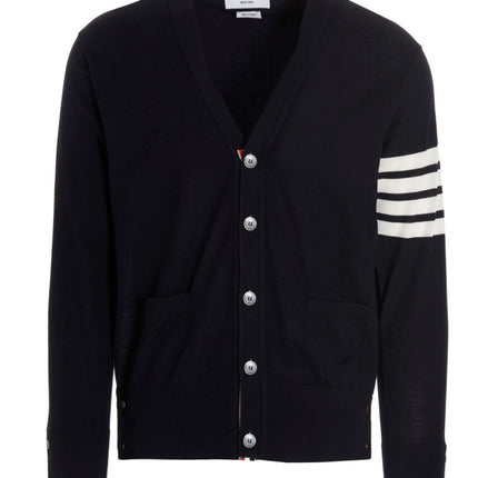 Thom Browne Blue Merino Wool Cardigan