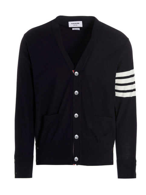 Thom Browne Blue Merino Wool Cardigan