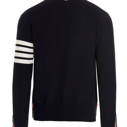 Thom Browne Blue Merino Wool Cardigan
