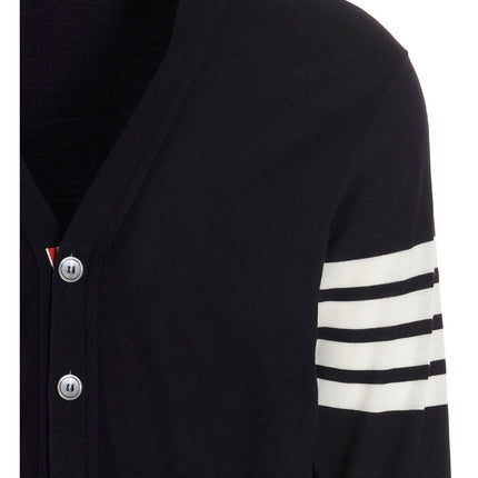 Thom Browne Blue Merino Wool Cardigan