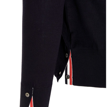 Thom Browne Blue Merino Wool Cardigan