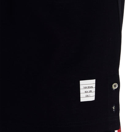 Thom Browne Blue Cotton Polo Shirt