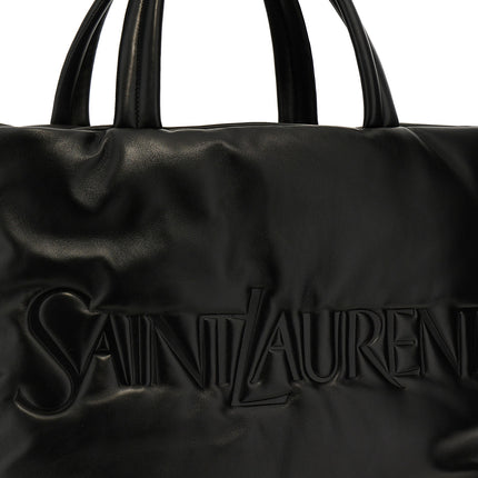 Saint Laurent Black Lamb Leather Tote Bag