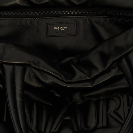 Saint Laurent Black Lamb Leather Tote Bag