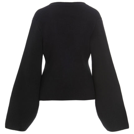 Khaite Black Cashmere Cardigan