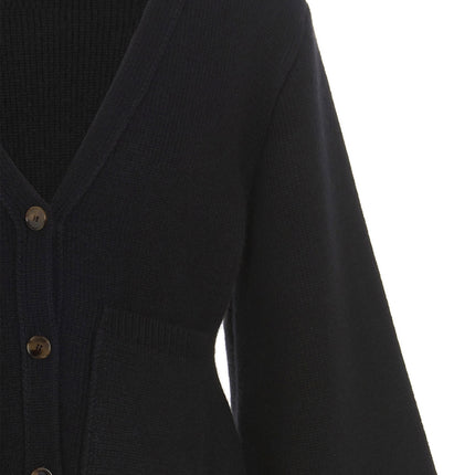 Khaite Black Cashmere Cardigan