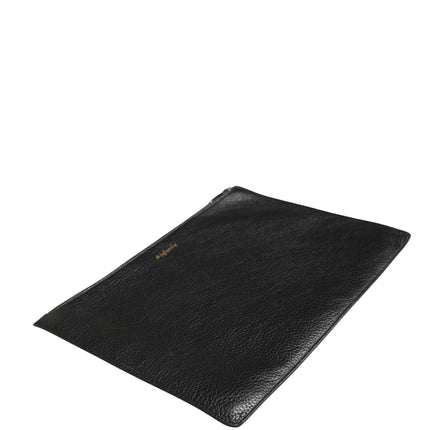 Dolce & Gabbana Black #DGFamily Embellished Leather Clutch Borse Bag