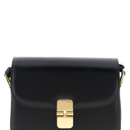 A.P.C. Black Cowhide Crossbody Bag