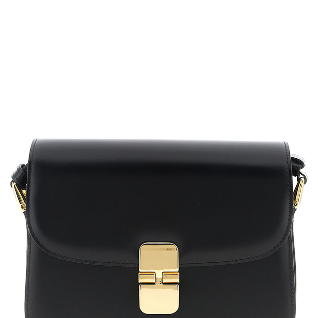 A.P.C. Black Cowhide Crossbody Bag