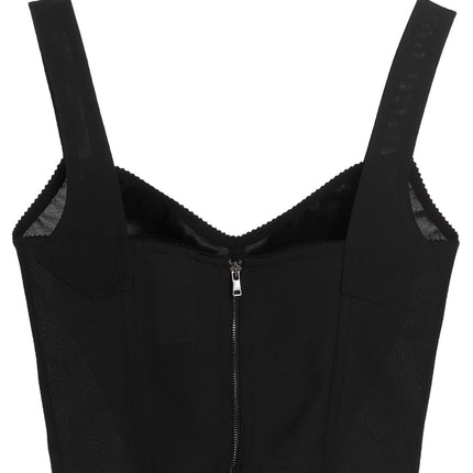 Dolce & Gabbana Black Polyamide Tank Tops