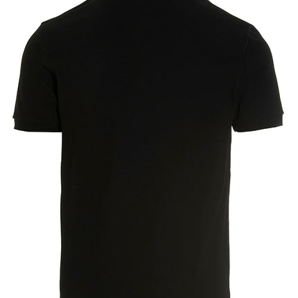 Dolce & Gabbana Black Cotton Polo Shirt