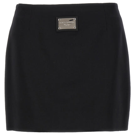 Dolce & Gabbana Black Viscose Long Skirt