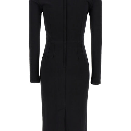 Dolce & Gabbana Black Viscose Midi Dress