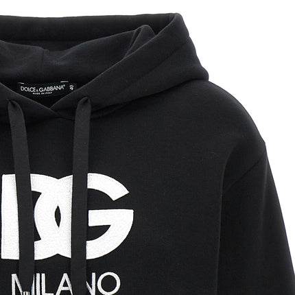 Dolce & Gabbana Black Cotton Hoodie
