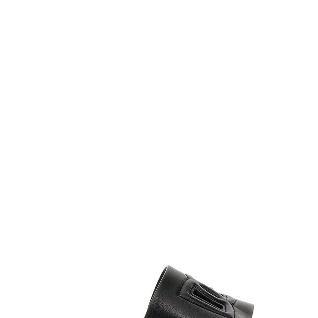 Dolce & Gabbana Black Leather Slides