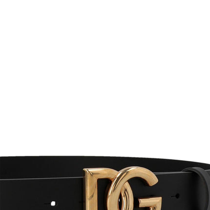 Dolce & Gabbana Black Lamb Leather Regular Belt