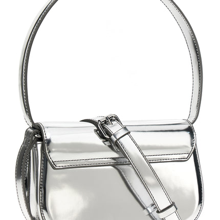 Diesel Silver Cowhide Shoulder Bag