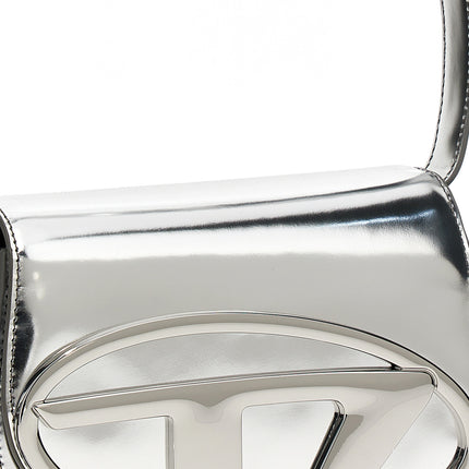 Diesel Silver Cowhide Shoulder Bag