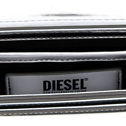 Diesel Silver Cowhide Shoulder Bag