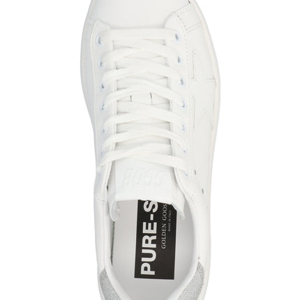 Golden Goose Silver Leather Low Top Sneakers