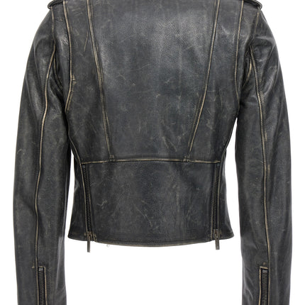 Golden Goose Black Cowhide Leather Jacket