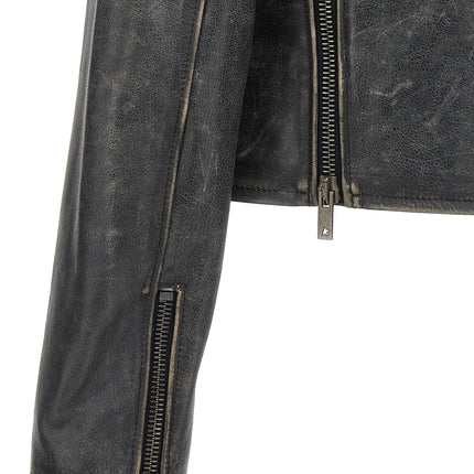 Golden Goose Black Cowhide Leather Jacket