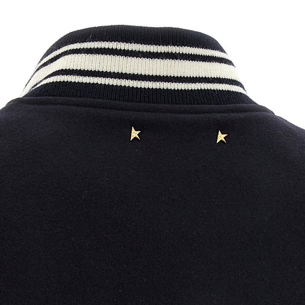 Golden Goose Blue Virgin Wool Bomber