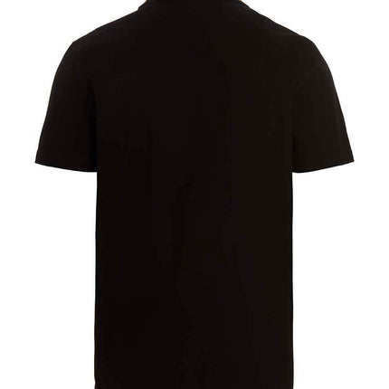 Versace Black Cotton Polo Shirt
